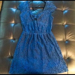 Charlotte Russe Floral Lace Navy Dress
